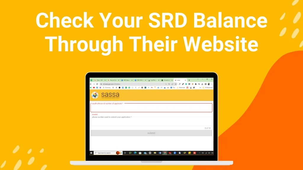 Check Your SRD Balance Through Their Website